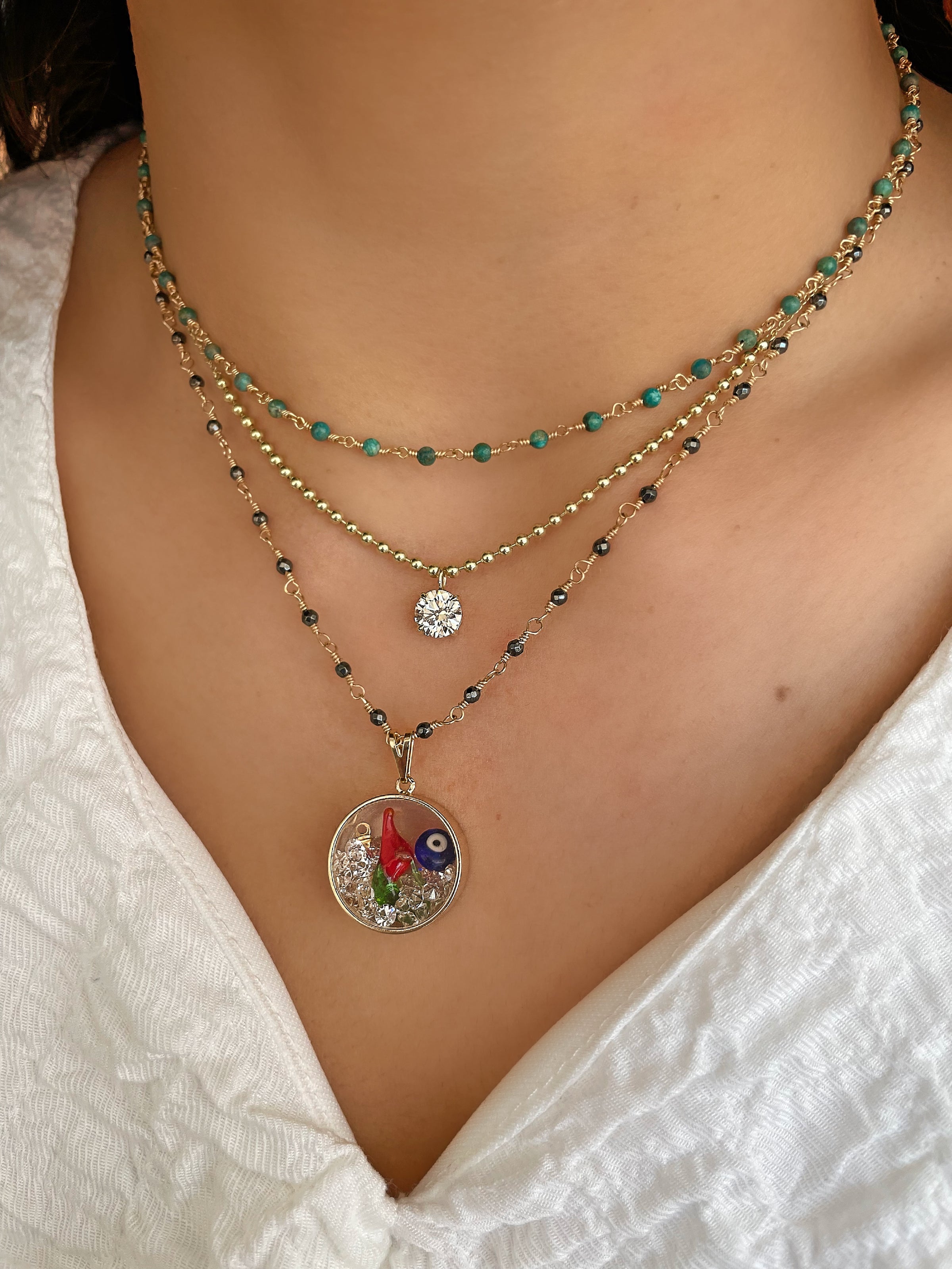 Crescent Moonstone Necklace | Magpie Jewellery